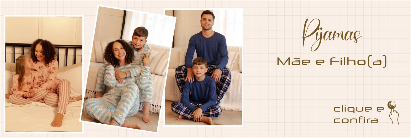 Pijamas mãe e filha