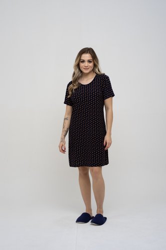 Camisola Manga Curta Estampada Liganete Plus Size