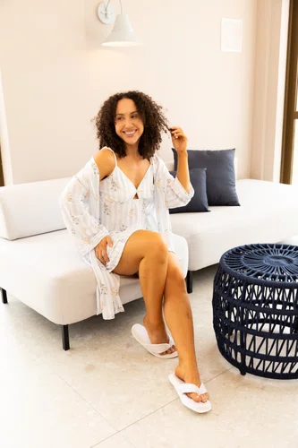 Camisola E Robe Romantico Dreams Estampado Kit