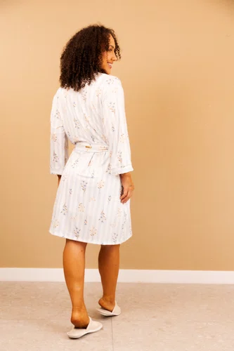 Camisola E Robe Romantico Dreams Estampado Kit