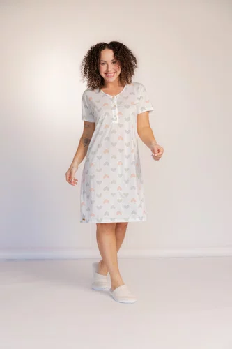 Camisola Manga curta Semi Aberta Pv estampada do P ao GG