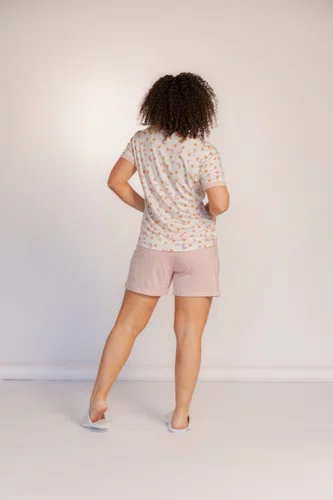 Pijama Feminino Compose manga curta