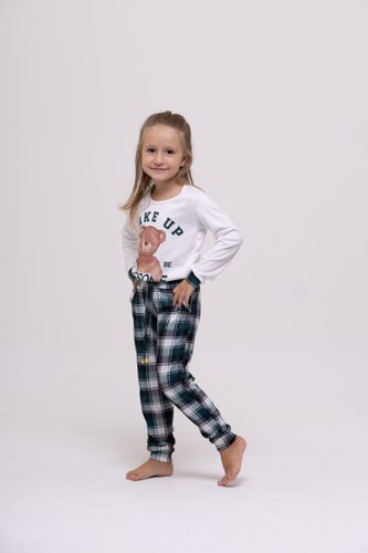 Pijama Feminino Infantil Familia Xadrez Suede tamanho do 2 ao 10