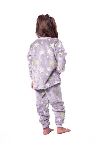 Pijama Estampa Brilha Escuro Feminino Infantil Fleece