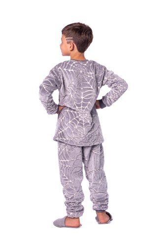 Pijama Estampa Brilha Escuro Masculino Infantil Fleece