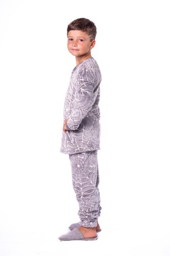Pijama Estampa Brilha Escuro Masculino Infantil Fleece