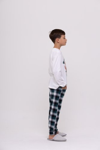PijamaMasculino Infantil Familia Xadrez Suede tamanho 2 ao 10