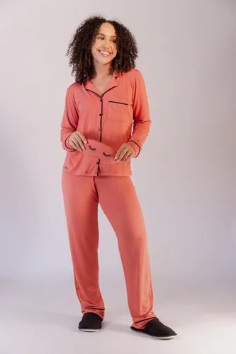 Pijama Americano suede do Tamanho P ao GG