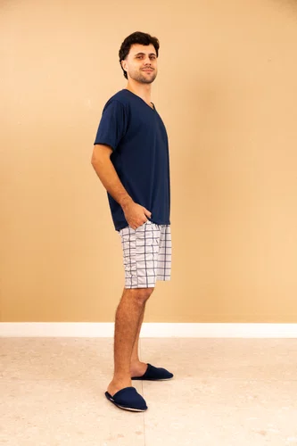 Pijama Bermuda Estampada Masculino Poliviscose P ao GG