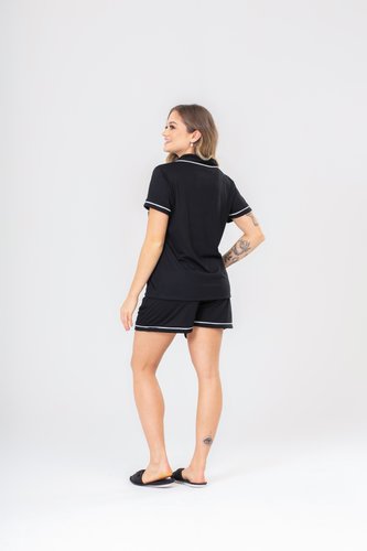 Pijama Blusa Aberta Americano Poliviscose Plus Size