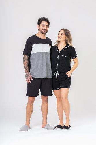 Pijama Blusa Aberta Americano Poliviscose Plus Size