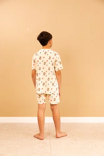 Pijama Blusa Manga Curta Masculino Liganete Infantil 2 ao 10