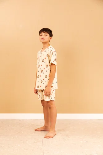 Pijama Blusa Manga Curta Masculino Liganete Juvenil 12 ao 16