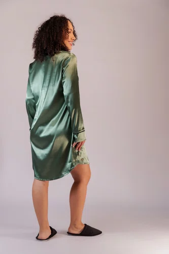 Pijama Camisão Americano Cetim Feminino Tamanho P ao GG