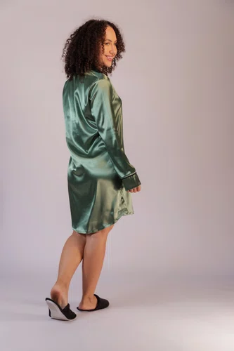 Pijama Camisão Americano Cetim Feminino Tamanho P ao GG