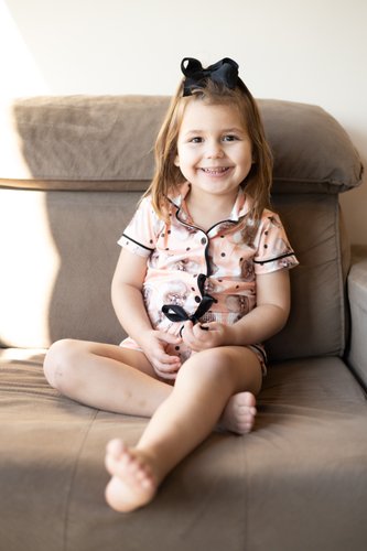 Pijama Curto Americano Estampado Romantic Infantil
