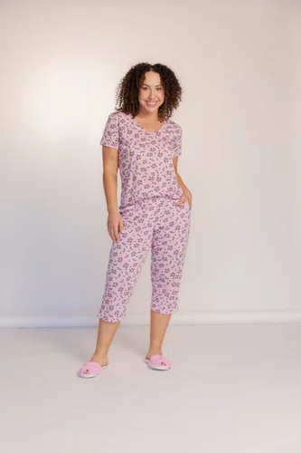 Pijama manga curta Bermuda Pescador Poliviscose Estampado do P ao GG