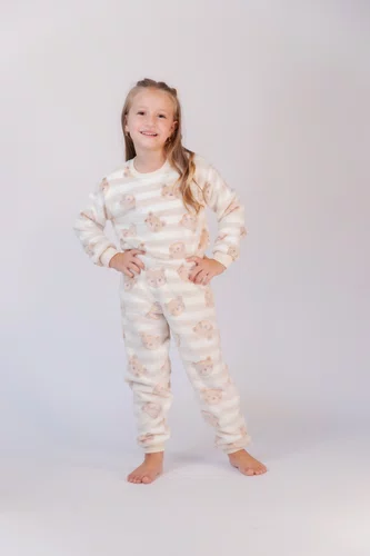 Pijama Estampado com Punho Unissex Juvenil Fleece do 12 ao 16