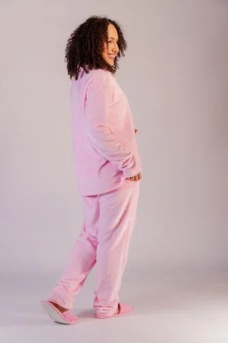 Pijama Feminino aberto Fleece DO P ao GG