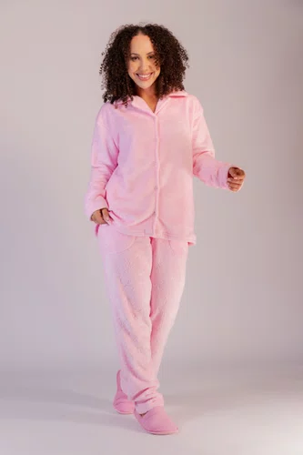 Pijama Feminino aberto Fleece DO P ao GG