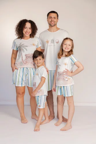 Pijama Feminino Curto Sortido tamanho do P ao GG Opção Familia