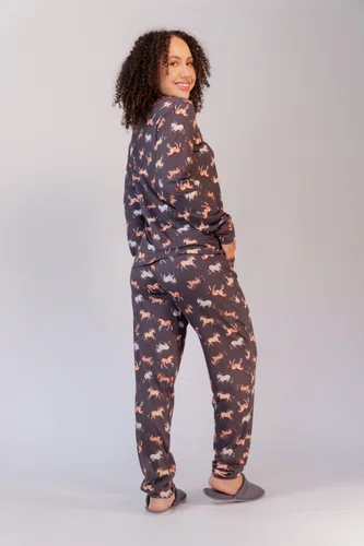 Pijama Feminino estampa de cavalo malha Dreams P ao GG