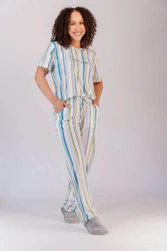 Pijama Feminino manga curta e calça PV do P ao GG