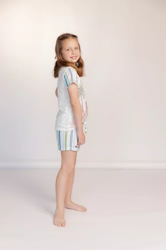 Pijama feminino Manga curta Sortido Tamanho 2 ao 10 Opção Familia