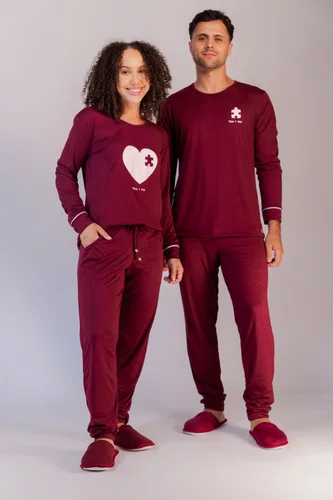 Pijama Feminino Suede Casal do tamanho P ao GG