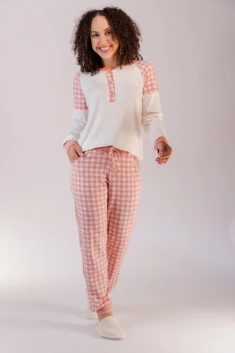 Pijama Feminino Visco Lycra facilita a amamentação do P ao GG