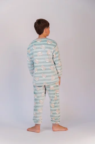 Pijama Fleece Estampado Unissex com Punho do 2 ao 10