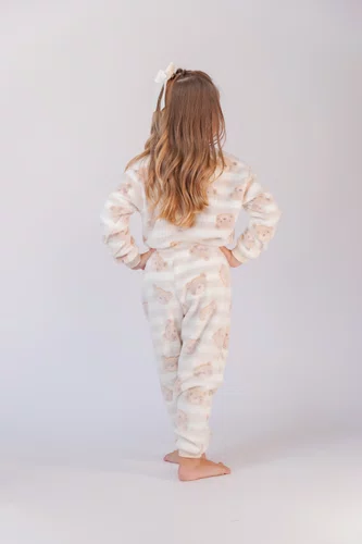 Pijama Fleece Estampado Unissex com Punho do 2 ao 10