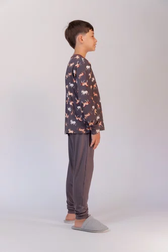 Pijama infantil masculino estampa de cavalos 2 ao 10