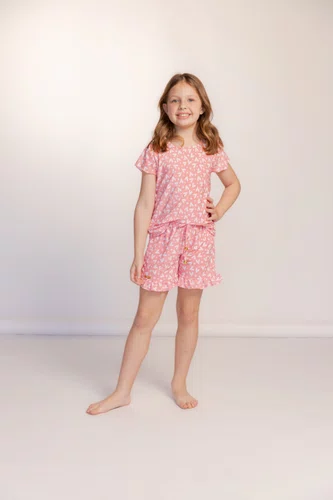 Pijama Infantil Short Babado Fru-Fru Liganete