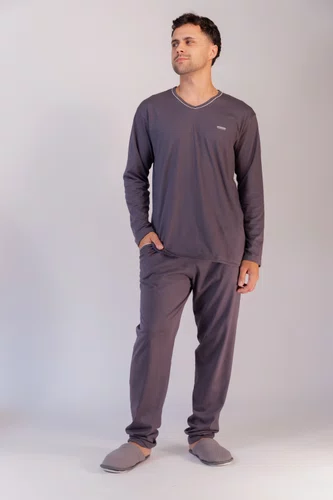 Pijama Masculino 100% Algodão com vivo do P ao GG