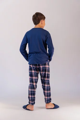 Pijama Masculino Juvenil calça xadrez Tamanho 12 ao 18