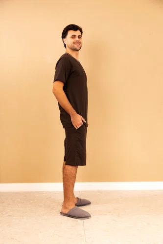 Pijama Masculino Manga curta 100% algodão P ao GG