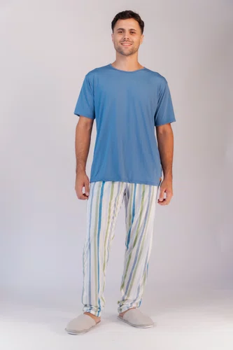 Pijama Masculino manga curta e calça PV do P ao GG