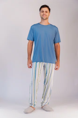 Pijama Masculino manga curta e calça PV do P ao GG