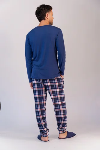 Pijama Masculino Suede Calça Xadrez P ao GG