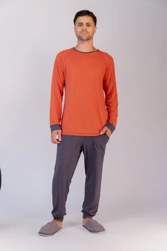 Pijama Masculino  Costura com Trama Visco Lycra do P ao GG