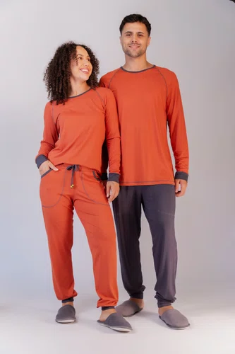 Pijama Masculino  Costura com Trama Visco Lycra do P ao GG