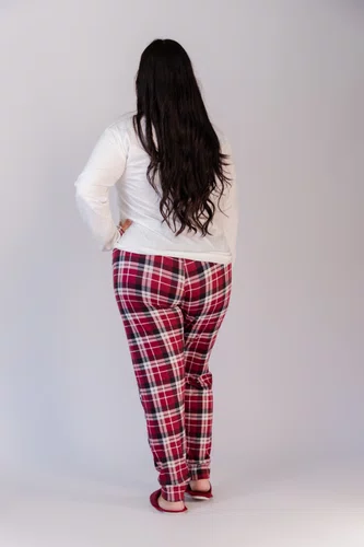 Pijama Plus Feminino Suede Estampa Caramelo G1 a G3