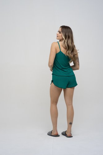 Short Doll Alça Básica Fru-Fru Estampado Liganete XGG