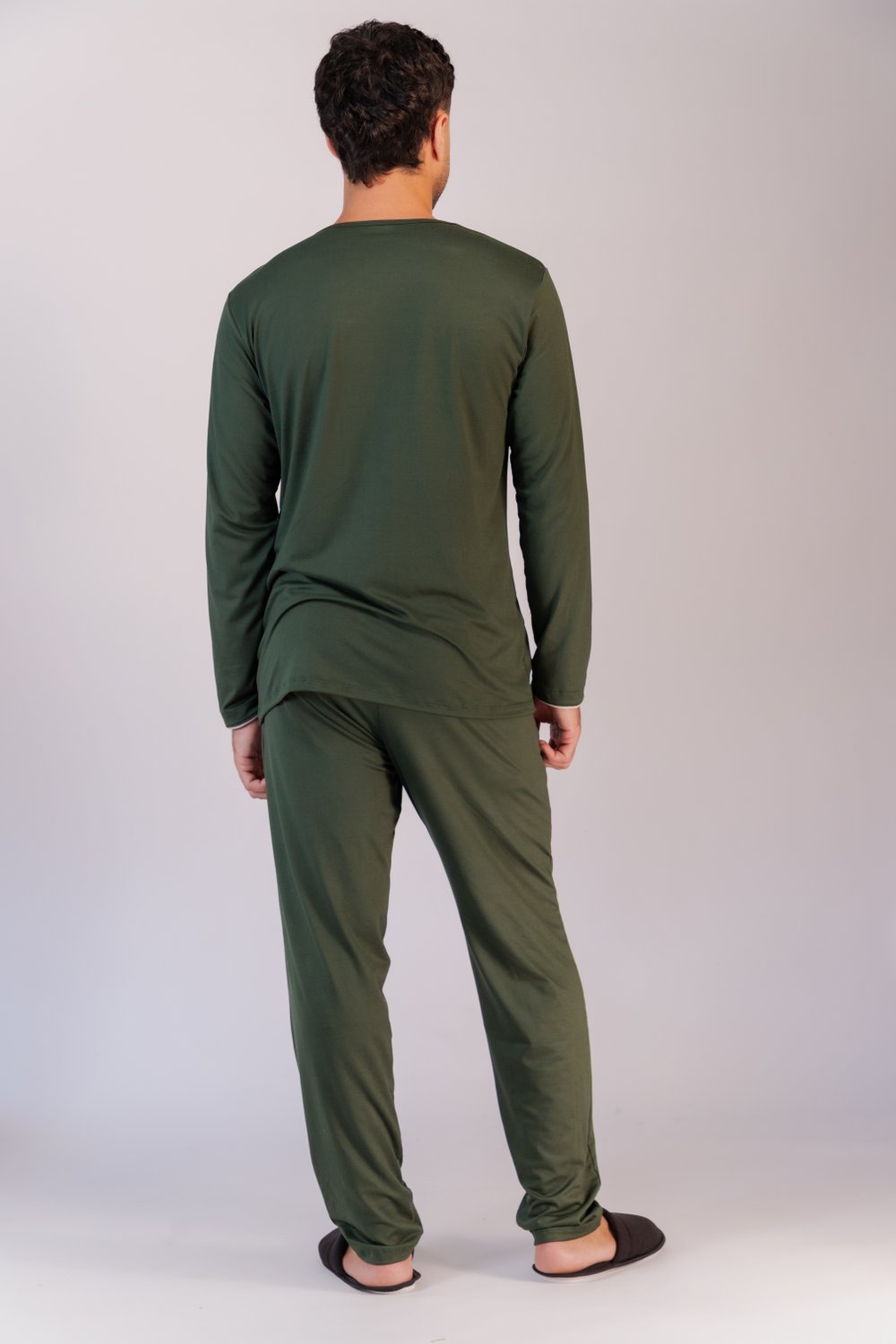 Pijama Masculino  tipo Americano de Suede do P ao GG