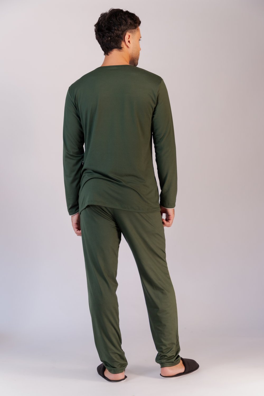 Pijama Masculino  tipo Americano de Suede do P ao GG
