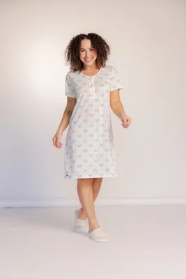 Camisola Manga curta Semi Aberta Pv estampada do P ao GG