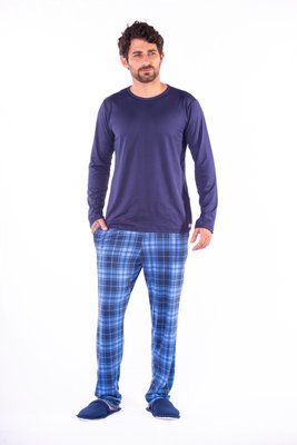 Pijama Masculino Calça Xadrez Bolso Suede Plus Size