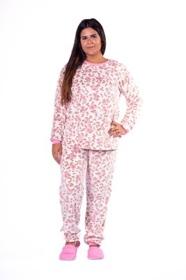 Pijama Estampado com Punho Feminino Fleece XGG