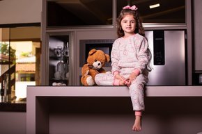 Pijama Estampado com Punho Feminino Juvenil Fleece